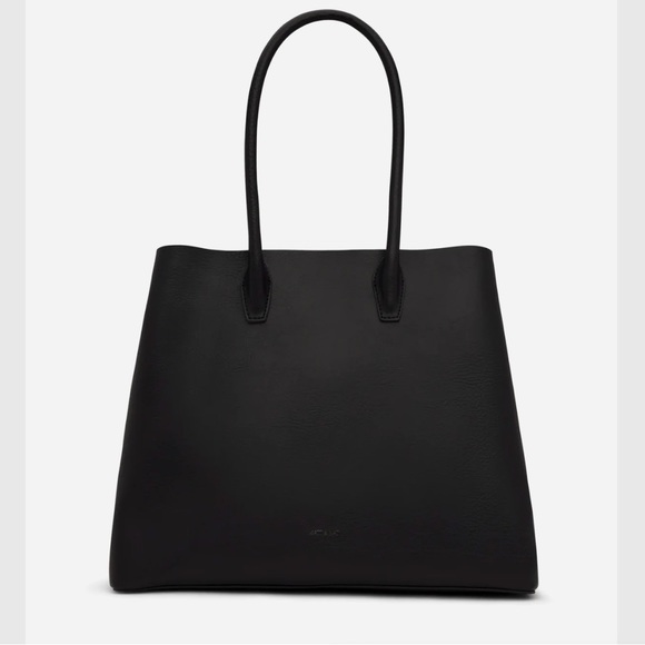 Matt & Nat | Krista Vegan Satchel | Black Large Tote Bag - Picture 1 of 9
